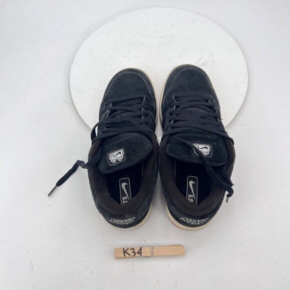 Nike Air Morgan 6.0 Youth Size 6.5Y Women 8 312279 001 Black Suede Low Shoes - Picture 11 of 13